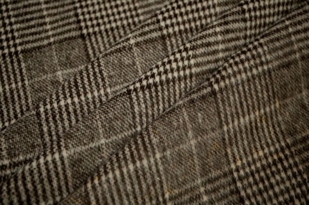 Костюмная клетка с ворсом