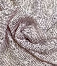 Трикотаж тонкая вязка серебро розовый